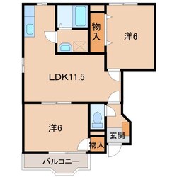 紀伊中ノ島駅 徒歩15分 1階の物件間取画像